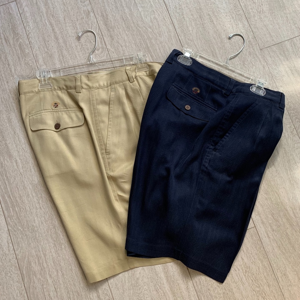 Lot of 2 Tommy Bahama Mens Relax Silk Shorts Sz 33